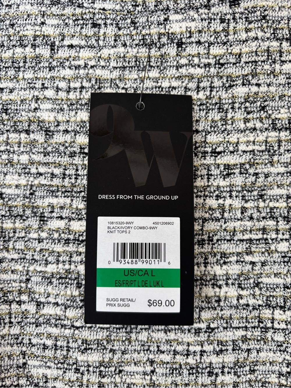 Nine West Textured Long Sleeve Shirt size L - brand new with tag - Picture 5 of 7